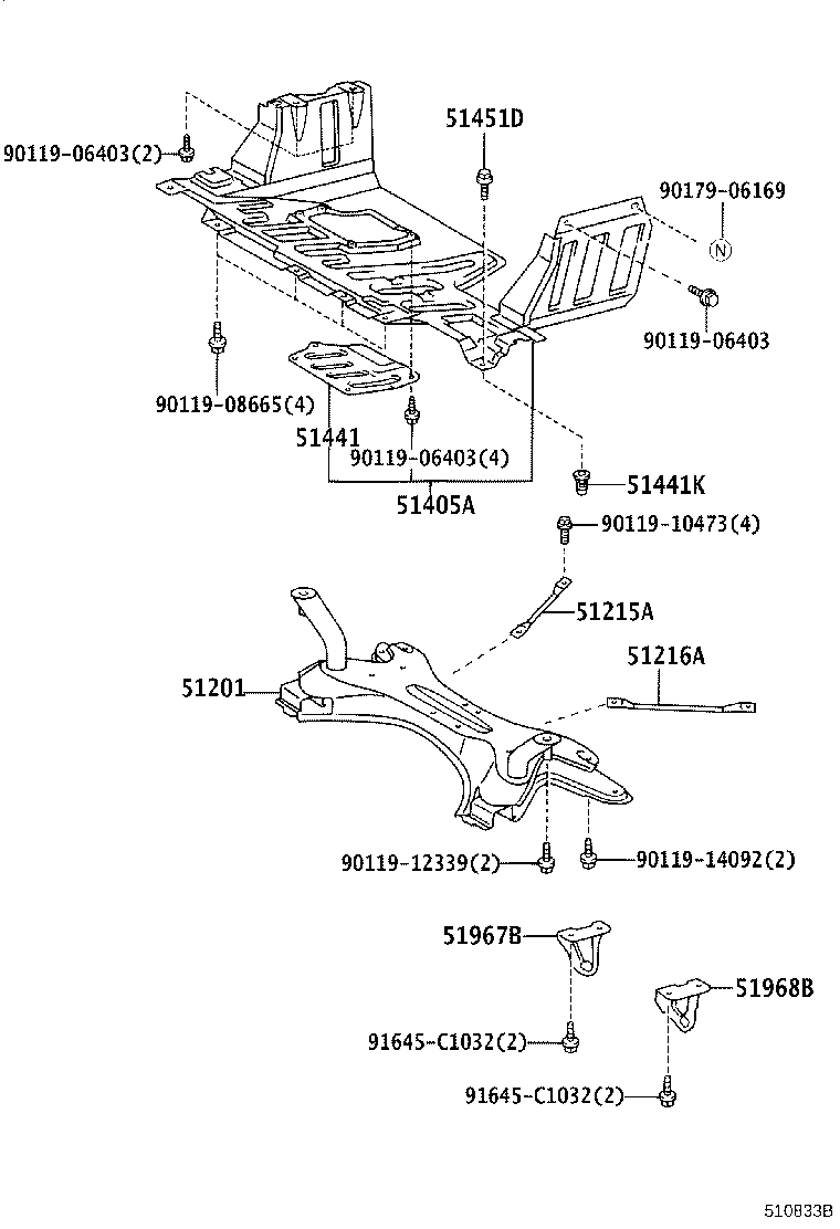 51967-0D010 HOOK, TRANSPORT, REAR RH product image
