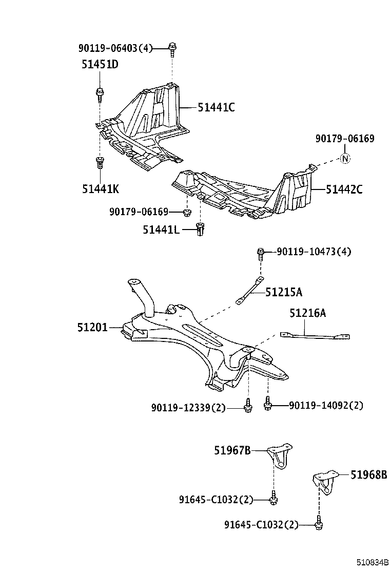 51967-0D010 HOOK, TRANSPORT, REAR RH product image