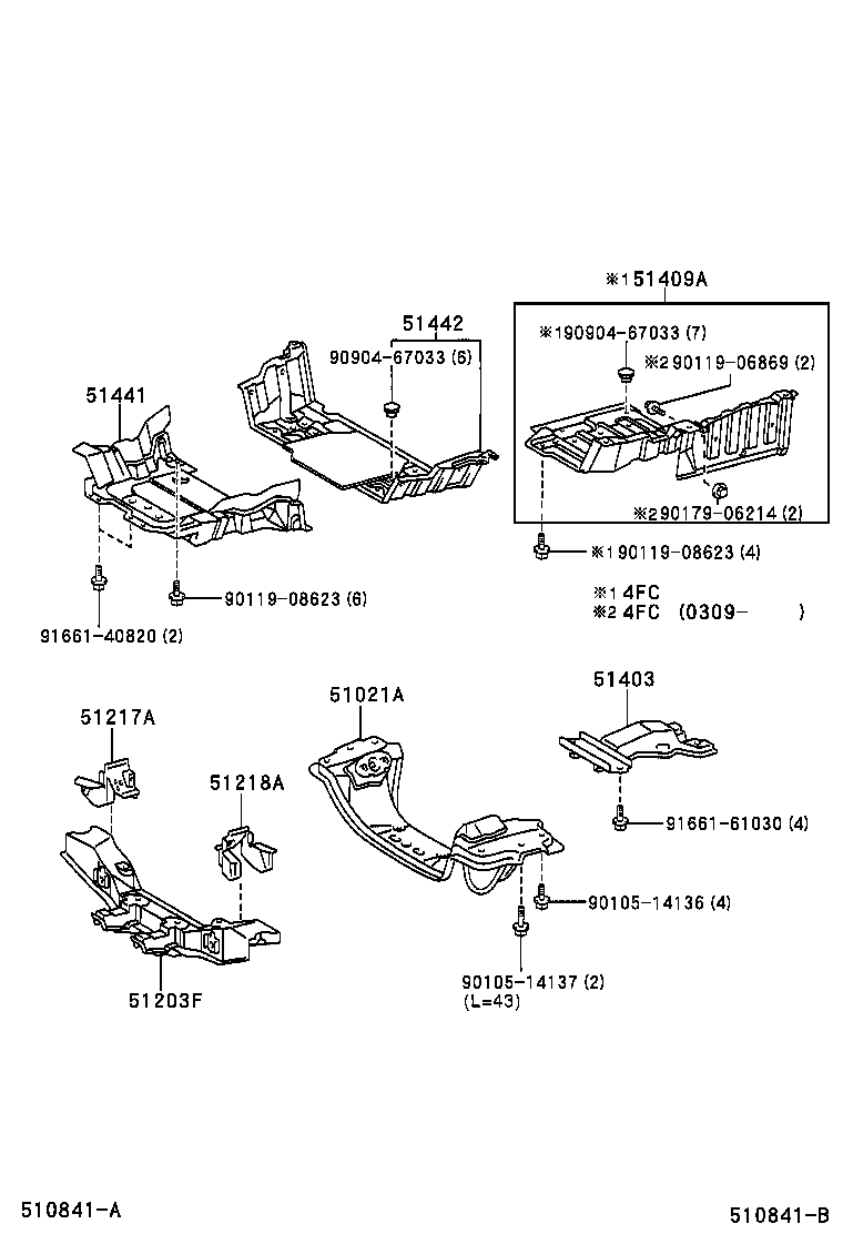 51403-26020 BRACKET SUB-ASSY, ENGINE REAR MOUNTING product image
