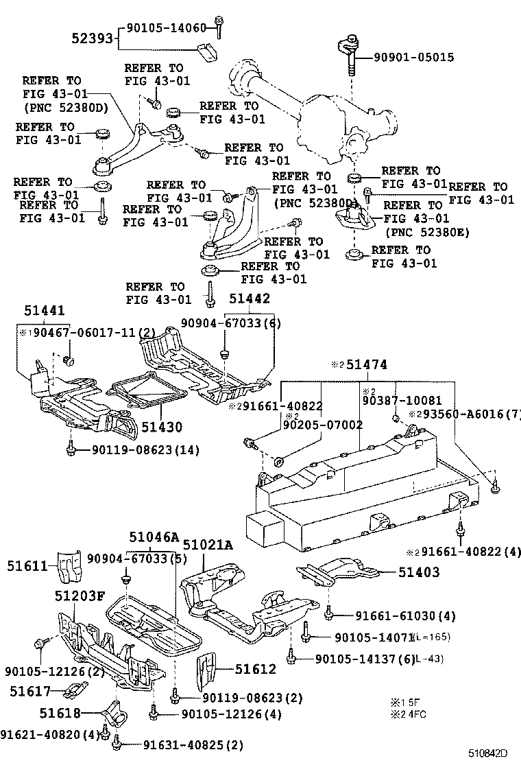51403-26020 BRACKET SUB-ASSY, ENGINE REAR MOUNTING product image