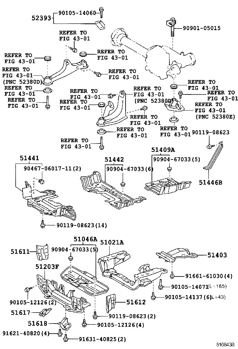 51403-26020 BRACKET SUB-ASSY, ENGINE REAR MOUNTING product image