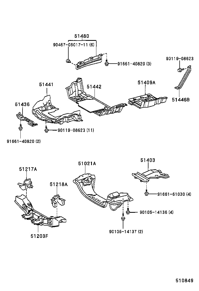 51406-26030 COVER, ENGINE UNDER, NO.2 product image
