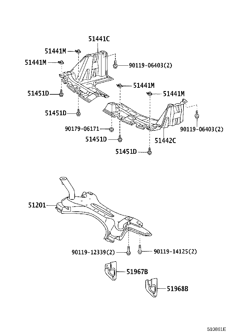 51215-52030 REINFORCEMENT, FRONT SUSPENSION MEMBER, RH product image