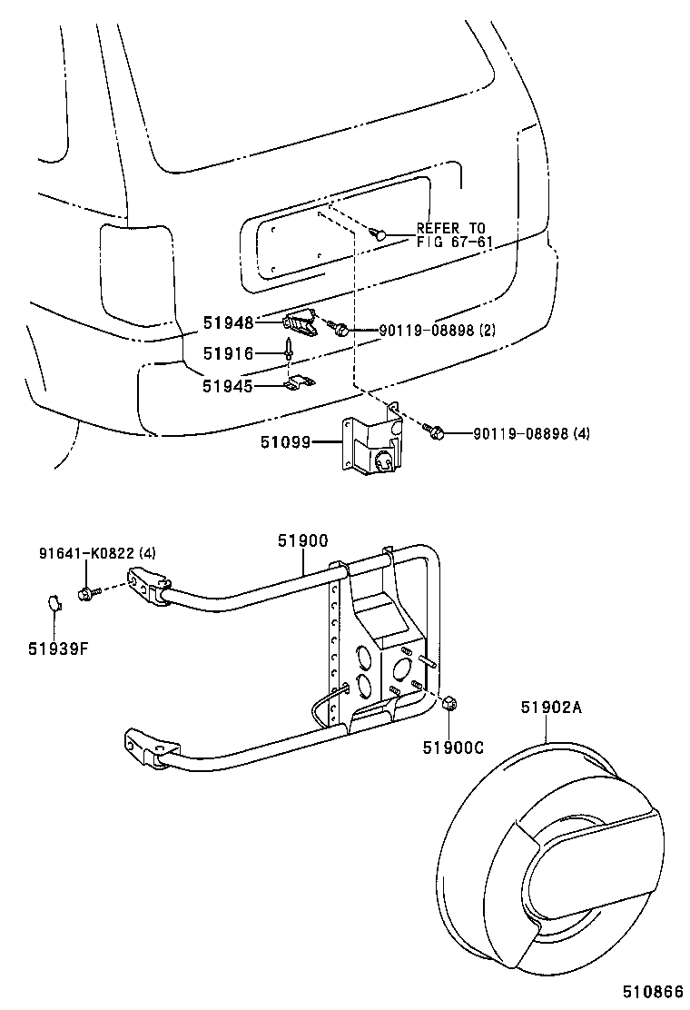 51902-YD030 COVER SUB-ASSY, SPARE WHEEL product image
