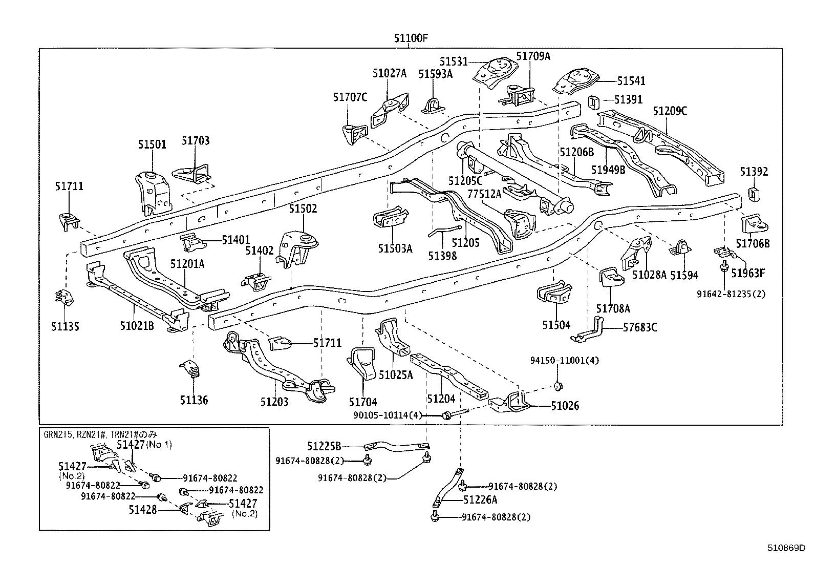 51001-3M500 FRAME SUB-ASSY product image