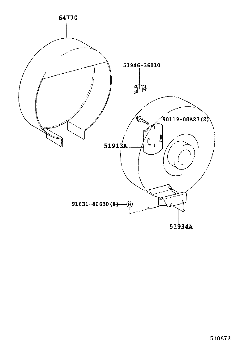 51903-36080 STOPPER, SPARE WHEEL, NO.1 product image