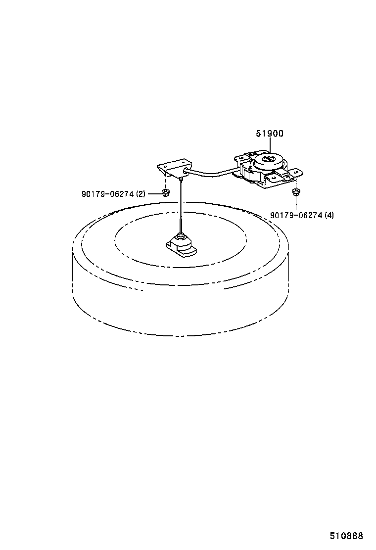 51900-68010 CARRIER ASSY, SPARE WHEEL product image