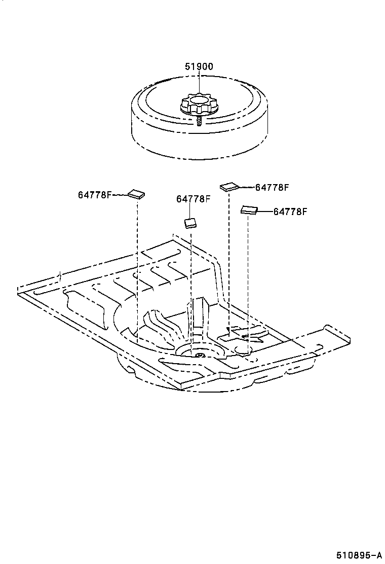 64778-0D020 PROTECTOR, SPARE WHEEL product image