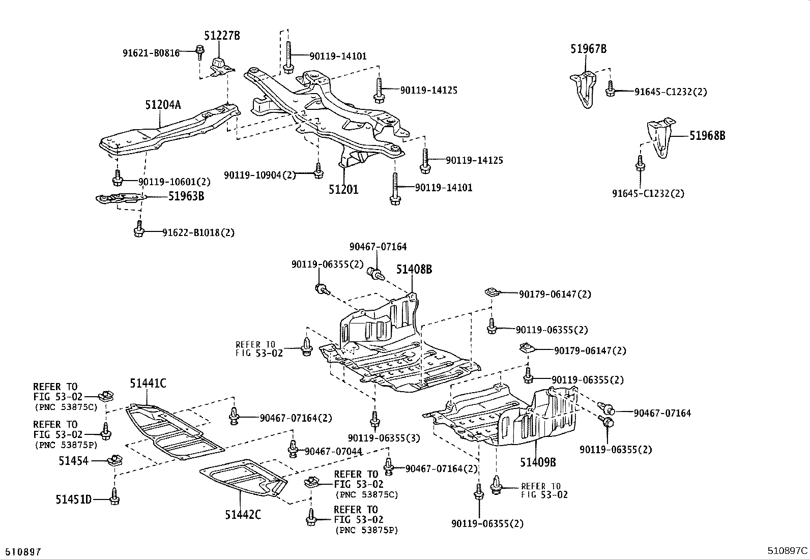51968-02060 HOOK, TRANSPORT, REAR LH product image
