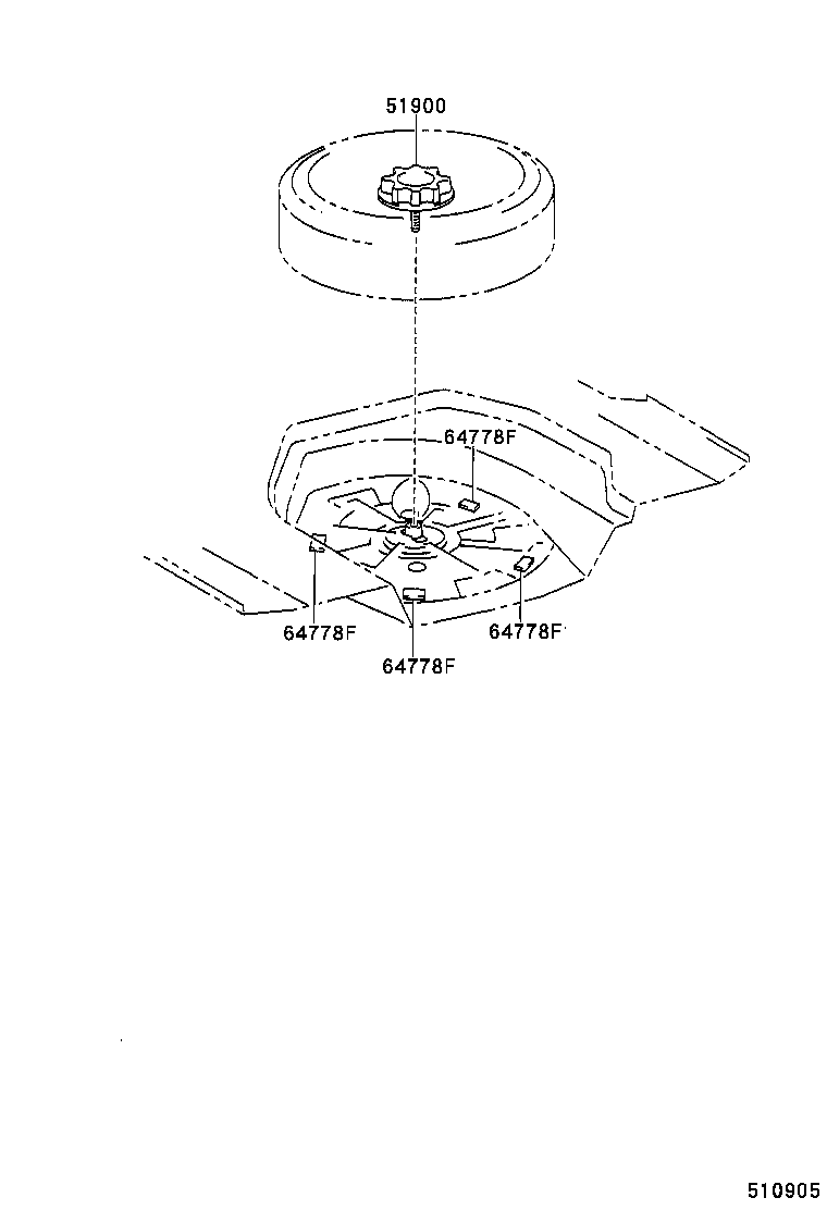 64778-32030 PROTECTOR, SPARE WHEEL product image