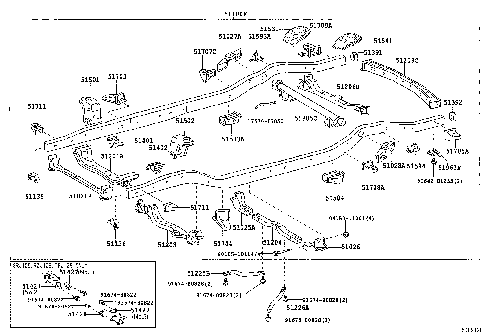 51001-6B400 FRAME SUB-ASSY product image