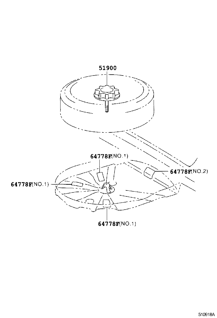 64778-52060 PROTECTOR, SPARE WHEEL product image