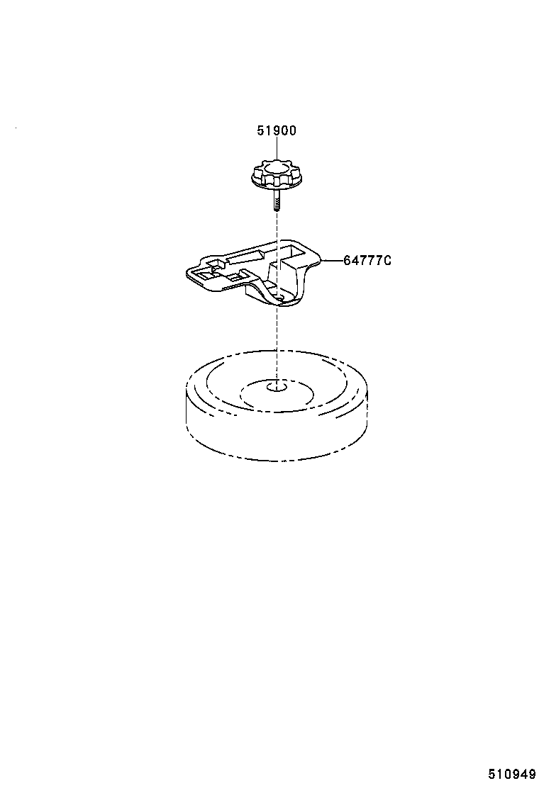 51931-21030 CARRIER ASSY, SPARE WHEEL product image