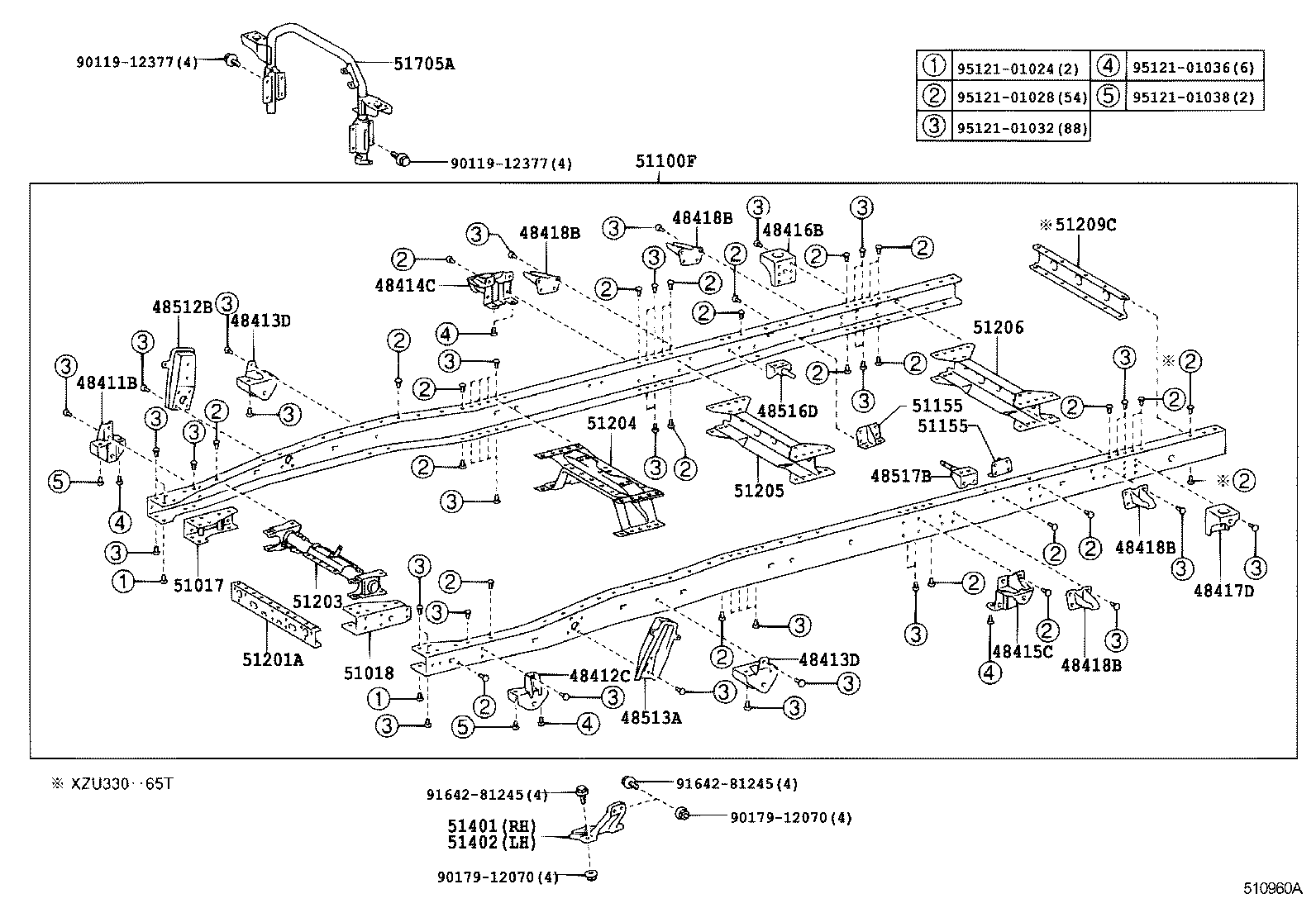 51401-0W010 BRACKET SUB-ASSY, ENGINE FRONT MOUNTING, RH product image