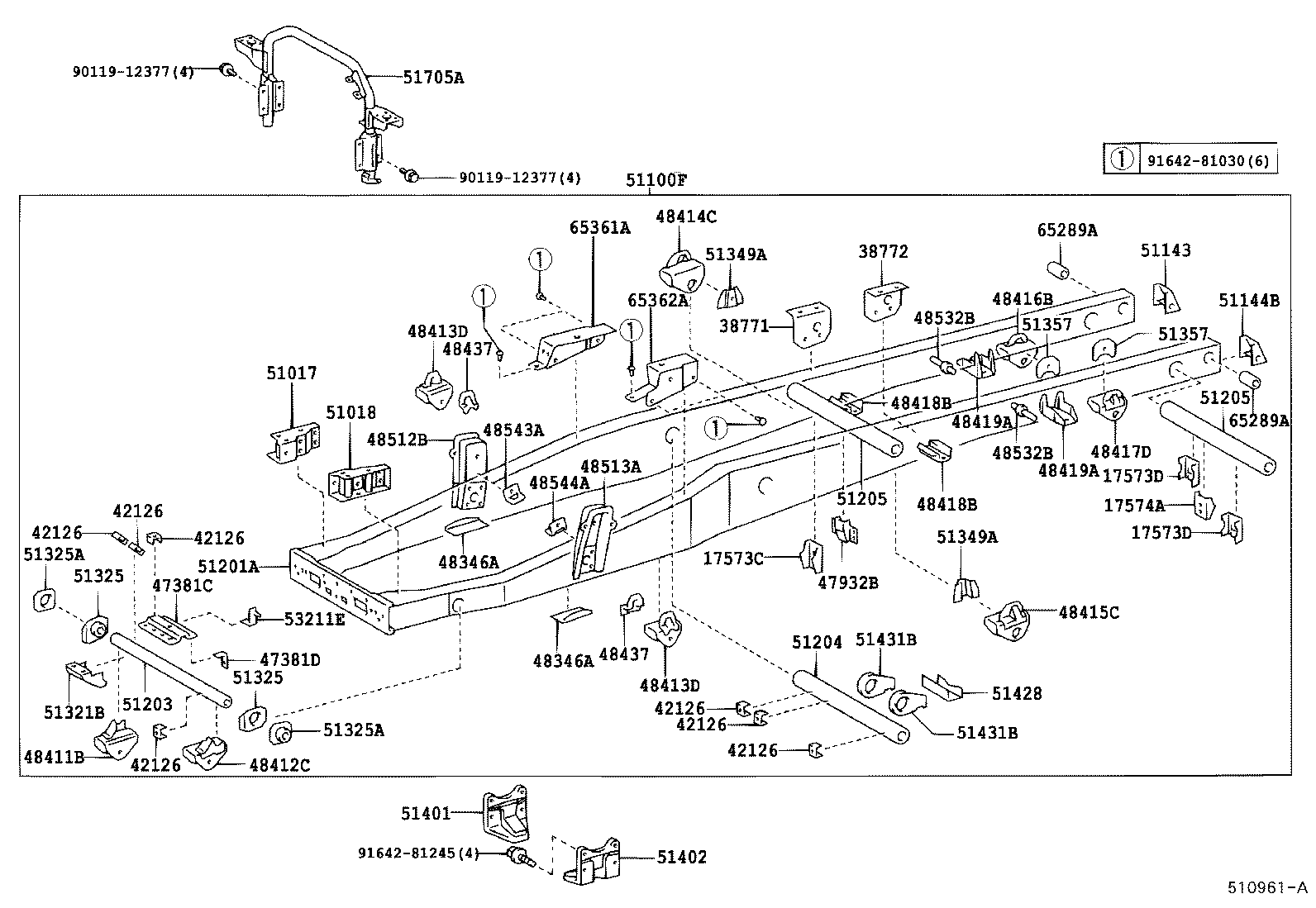 51401-0W010 BRACKET SUB-ASSY, ENGINE FRONT MOUNTING, RH product image