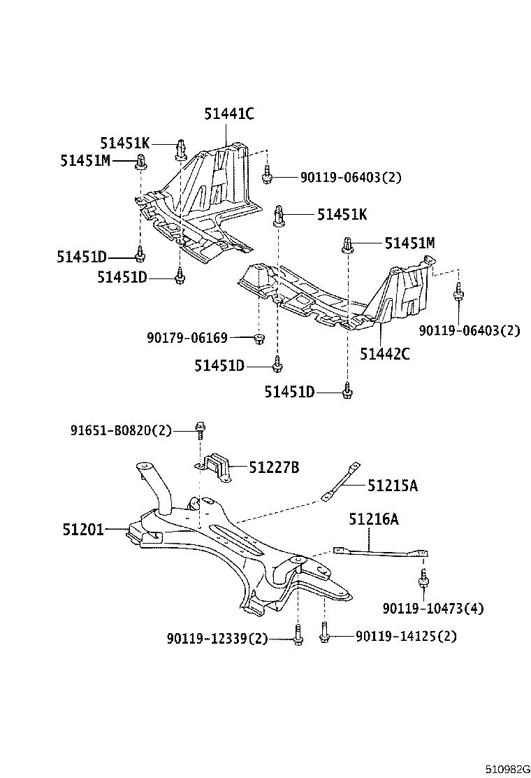 51201-52051 CROSSMEMBER SUB-ASSY, FRONT SUSPENSION product image