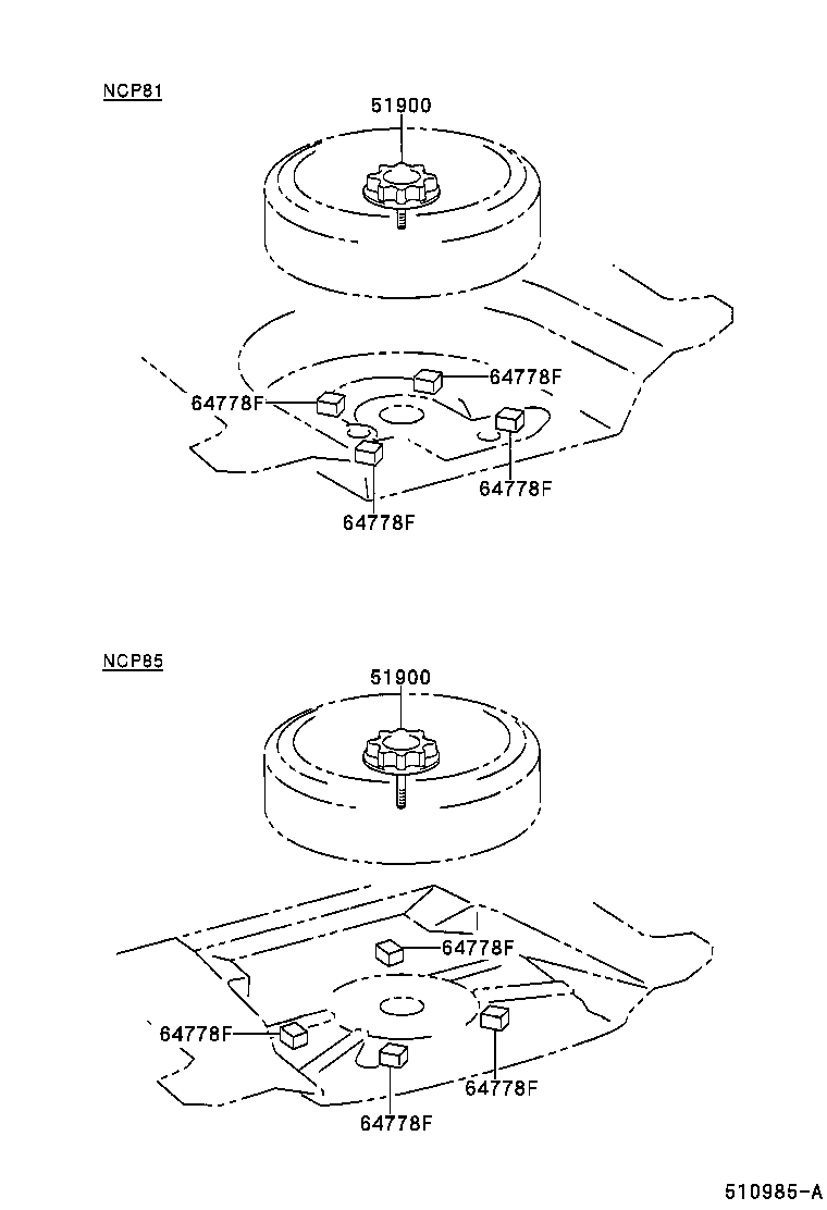 64778-52090 PROTECTOR, SPARE WHEEL product image
