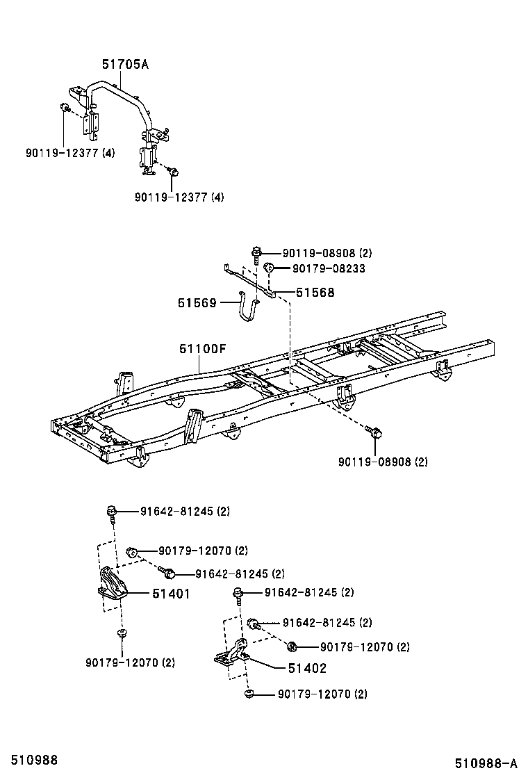48416-37060 BRACKET, SPRING, NO.4 RH product image