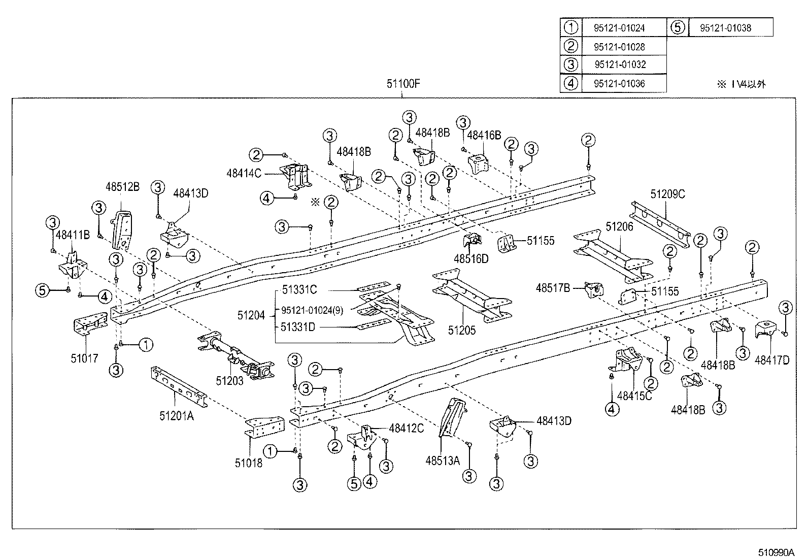 48416-37060 BRACKET, SPRING, NO.4 RH product image