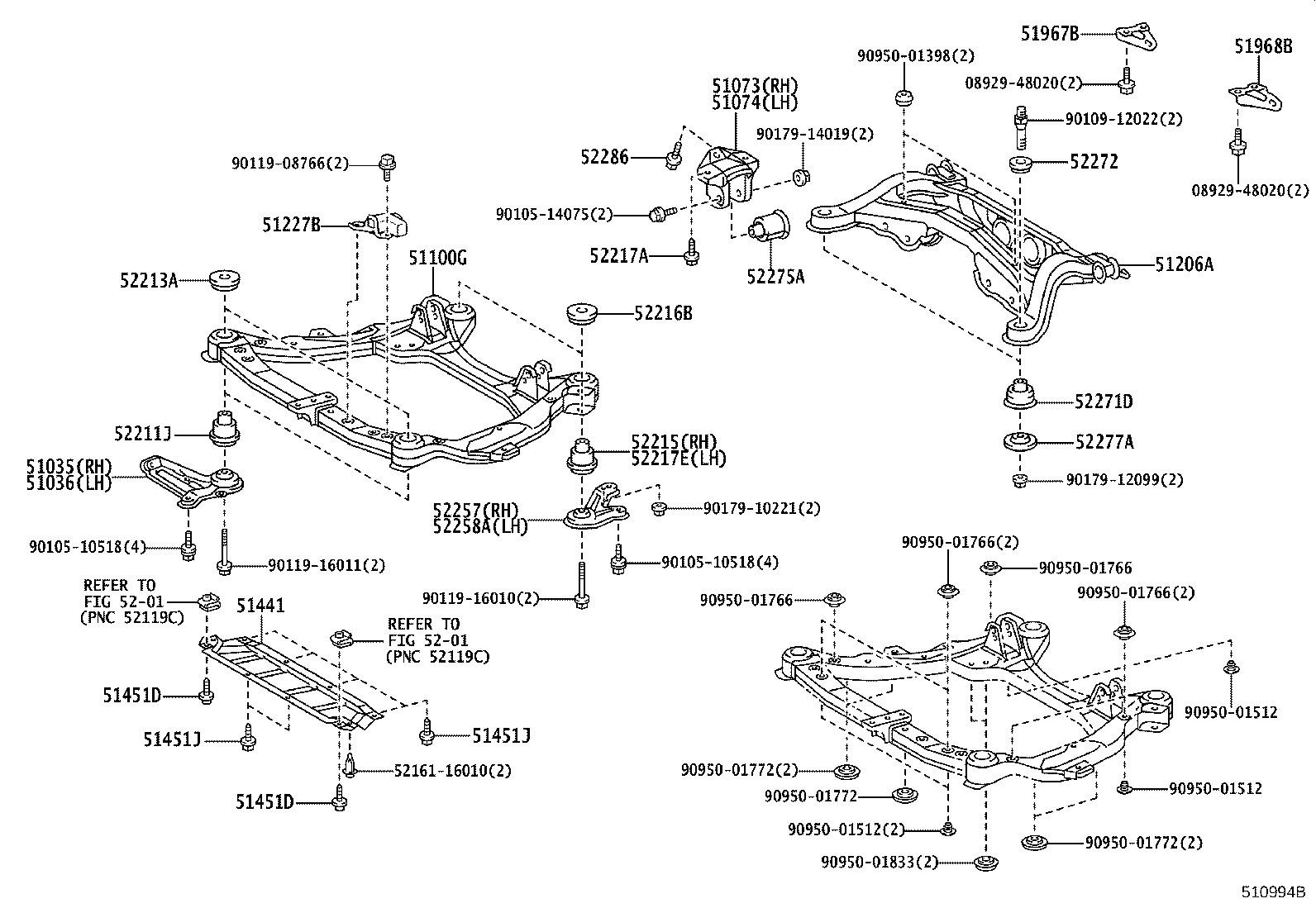 51035-48010 PLATE SUB-ASSY, FRAME SIDE RAIL, RH product image