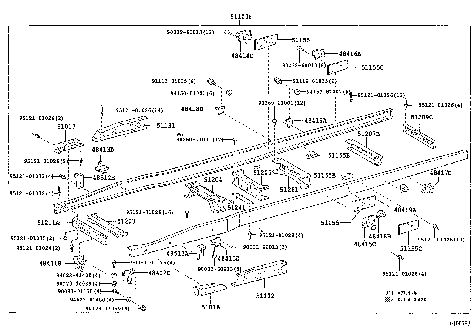 51421-37130 BRACKET SUB-ASSY, ENGINE FRONT MOUNTING, RH product image