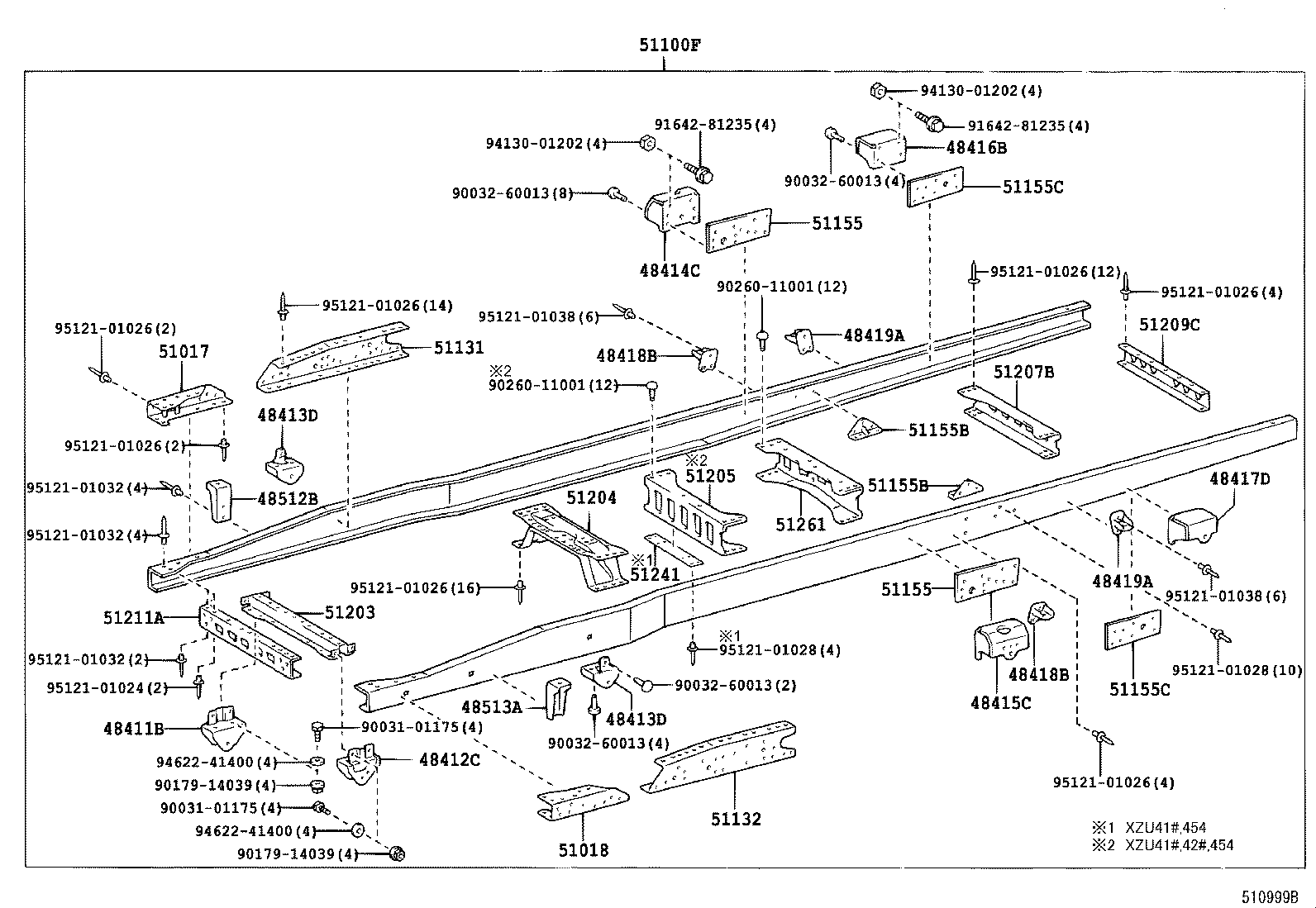 51421-37130 BRACKET SUB-ASSY, ENGINE FRONT MOUNTING, RH product image