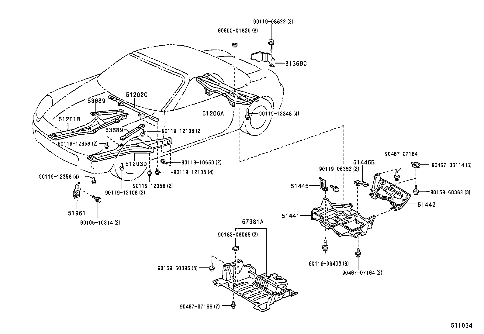 51405-17020 COVER, ENGINE UNDER, NO.1 product image