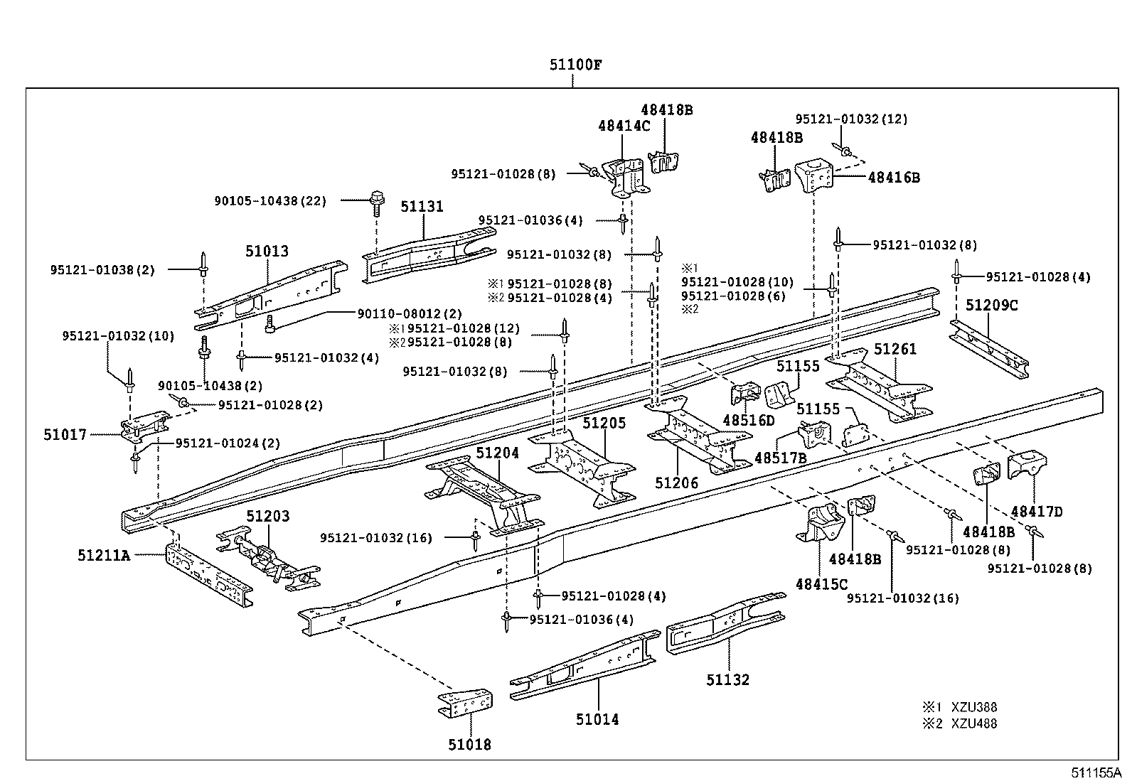 51421-37130 BRACKET SUB-ASSY, ENGINE FRONT MOUNTING, RH product image
