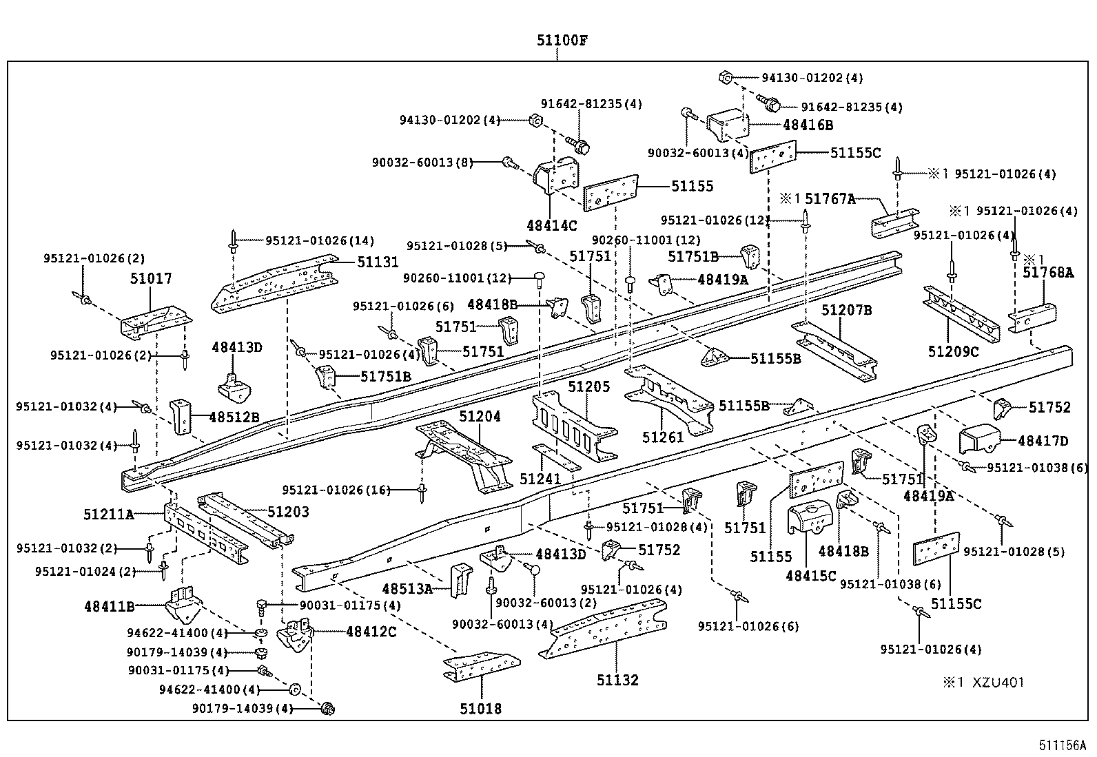 51421-37130 BRACKET SUB-ASSY, ENGINE FRONT MOUNTING, RH product image