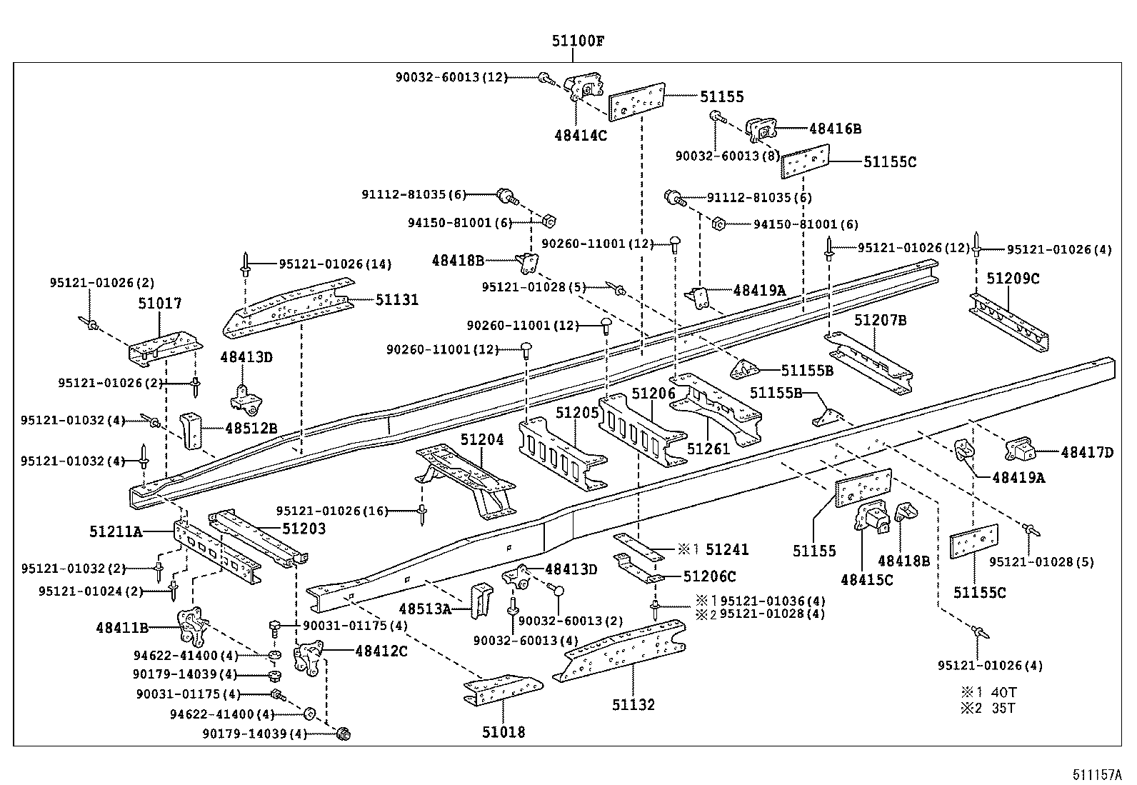 51421-37130 BRACKET SUB-ASSY, ENGINE FRONT MOUNTING, RH product image