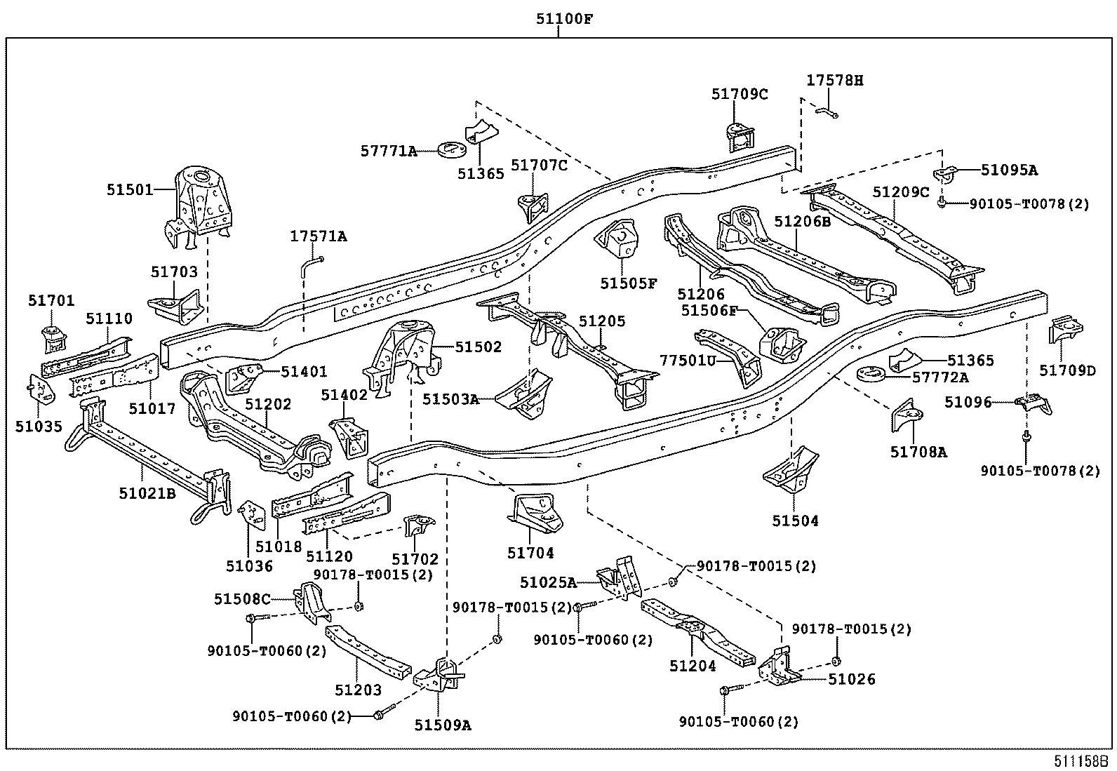 51001-0K271 FRAME SUB-ASSY product image