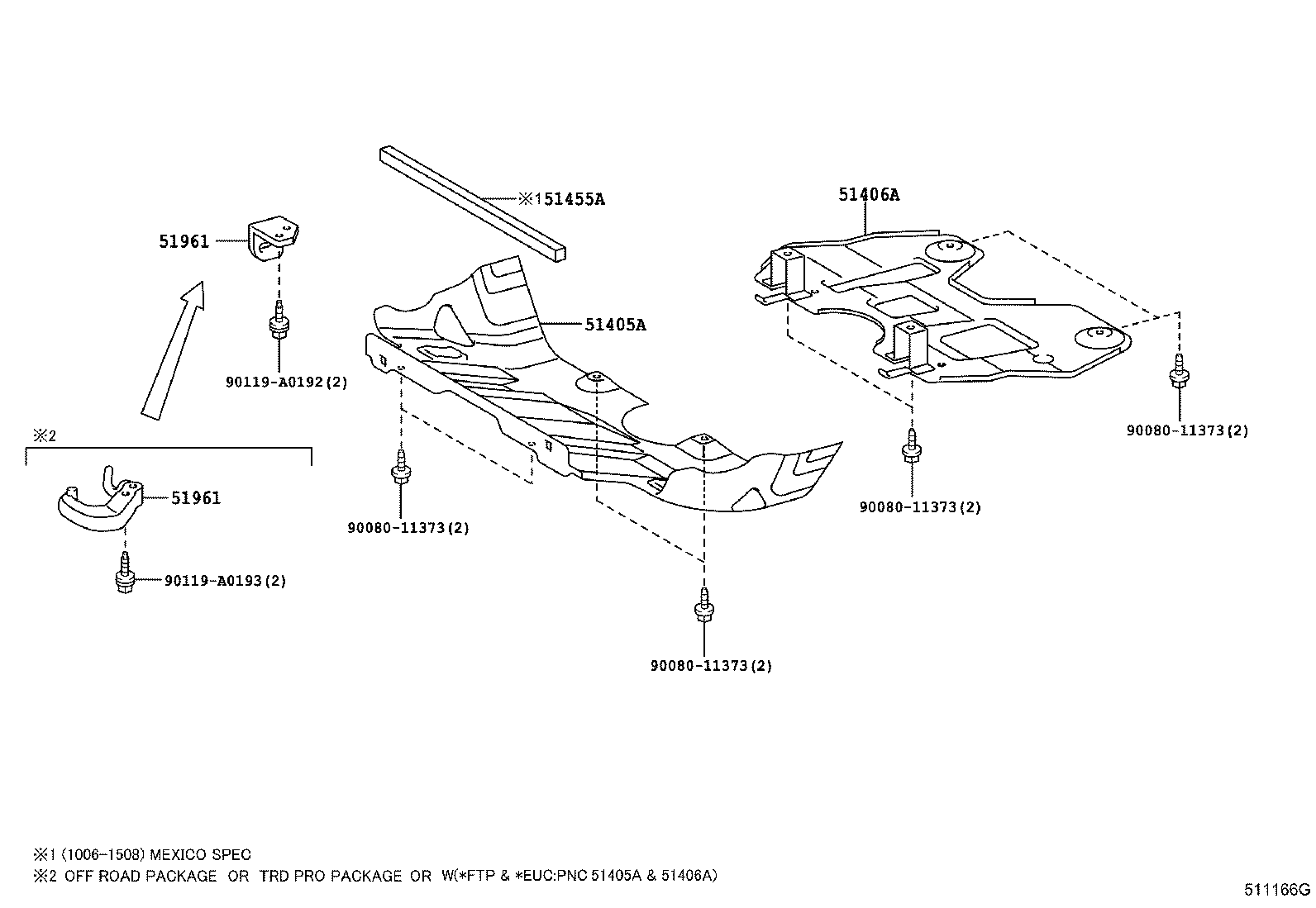 Toyota 36867-04040 SEAL, ENGINE UNDER COVER, NO.1