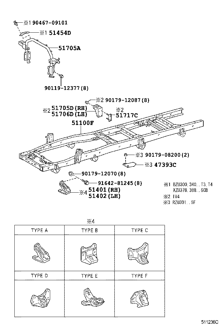 48416-37060 BRACKET, SPRING, NO.4 RH product image