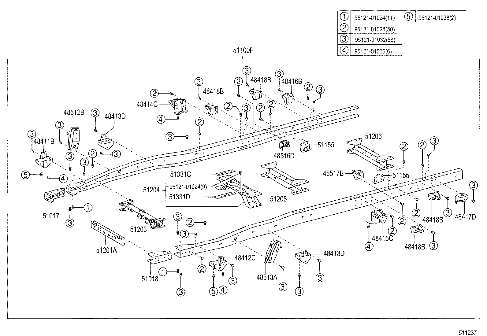 48416-37060 BRACKET, SPRING, NO.4 RH product image