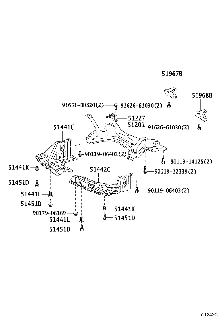 51227-46010 WEIGHT, FRONT SUSPENSION MEMBER DAMPER product image
