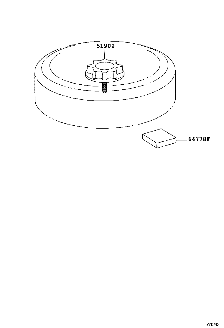 64778-0H010 PROTECTOR, SPARE WHEEL product image