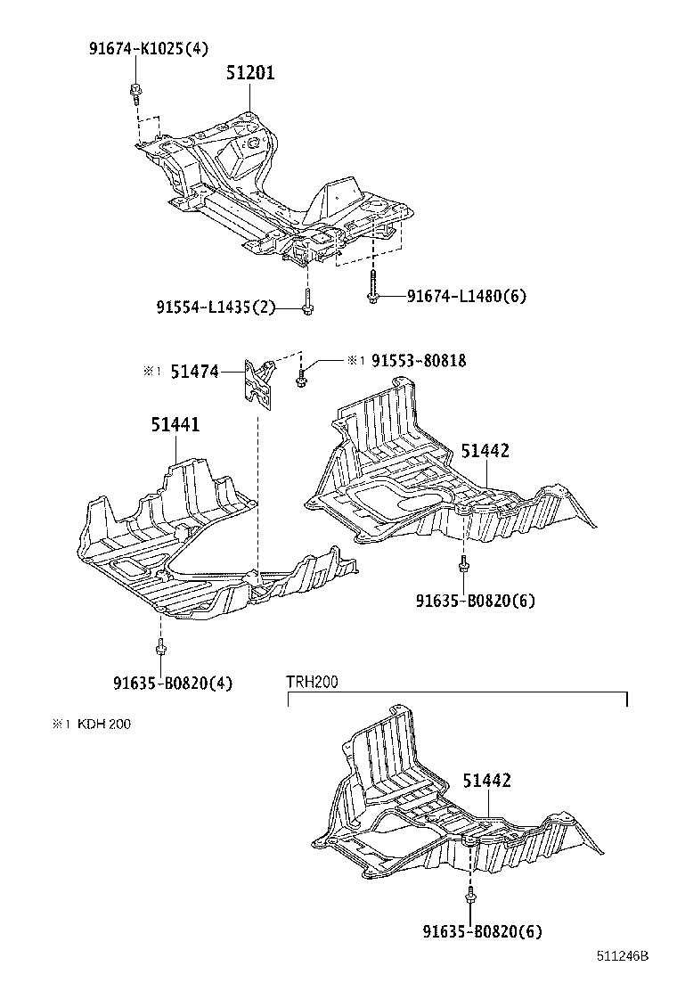 51406-26140 COVER, ENGINE UNDER, NO.2 product image