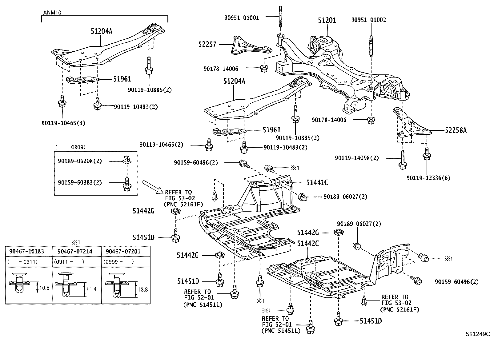 51442-44051 COVER, ENGINE UNDER, LH product image