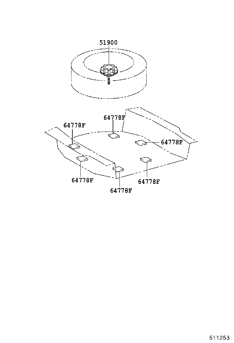 51900-0N010 CARRIER ASSY, SPARE WHEEL product image