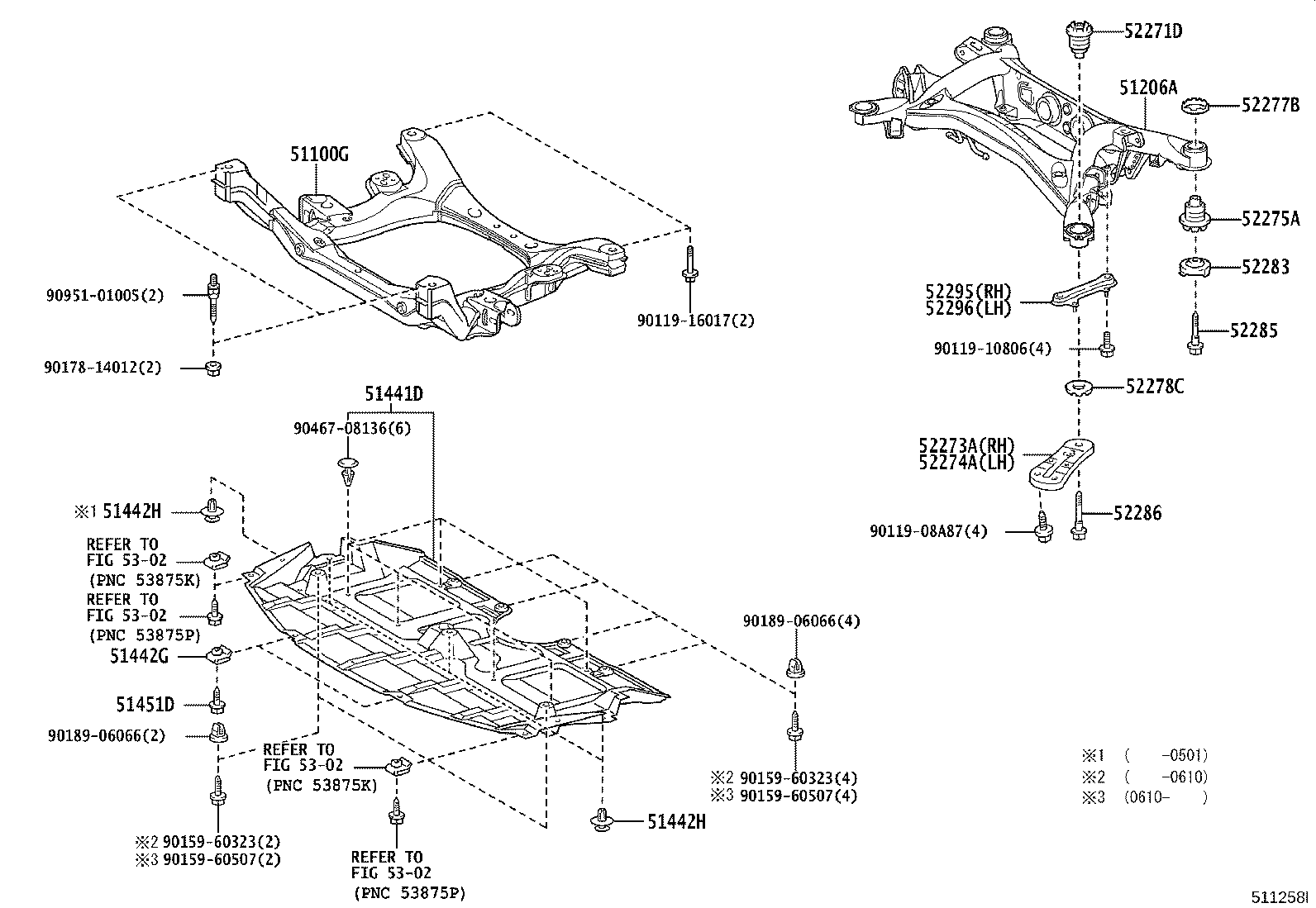 90467-05166 CLIP, ENGINE UNDER COVER, NO.1 product image