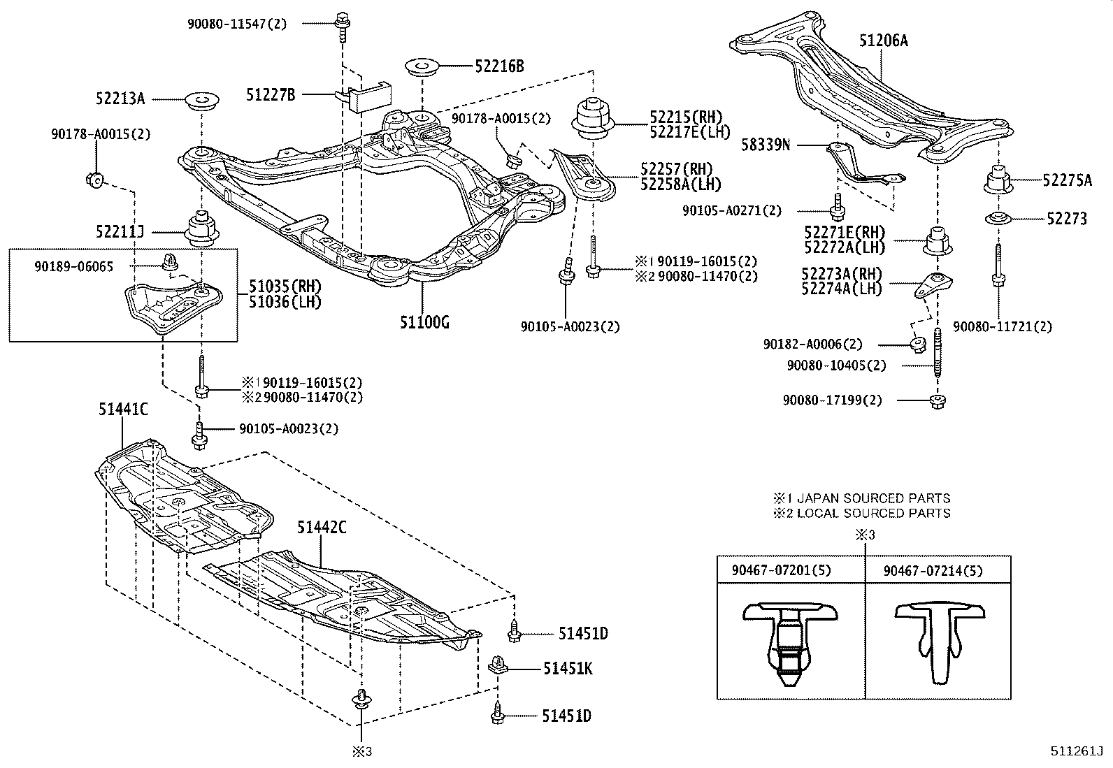 Toyota 51442-07020 COVER, ENGINE UNDER, LH