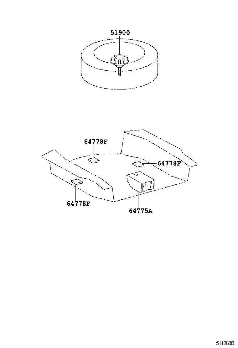 Toyota 51931-50030 CARRIER ASSY, SPARE WHEEL