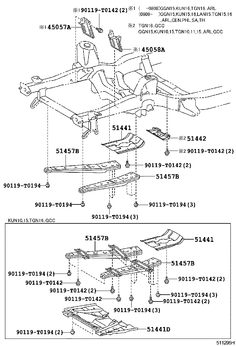 Toyota 51441-0K020 COVER, ENGINE UNDER, NO.1