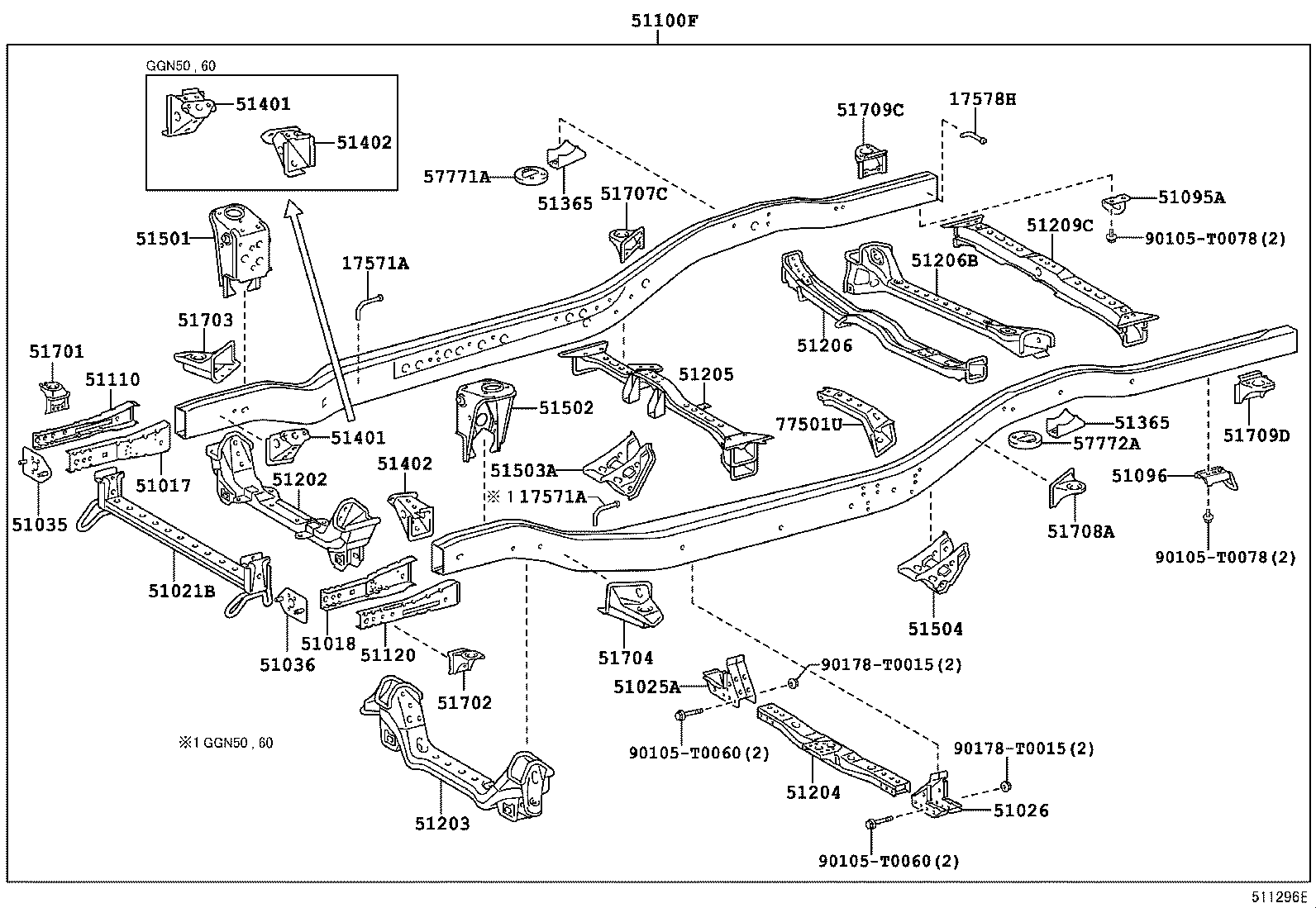 51001-0K701 FRAME SUB-ASSY product image
