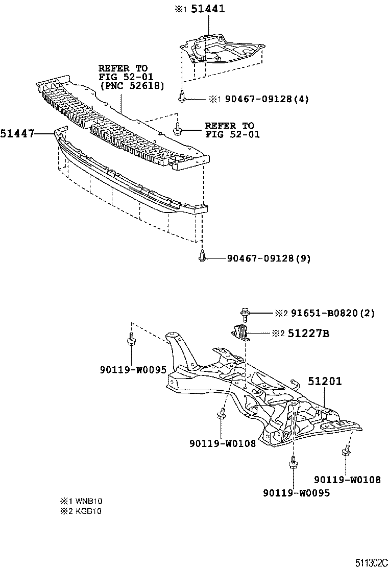 51447-0H010 GUIDE, ENGINE UNDER COVER AIR product image