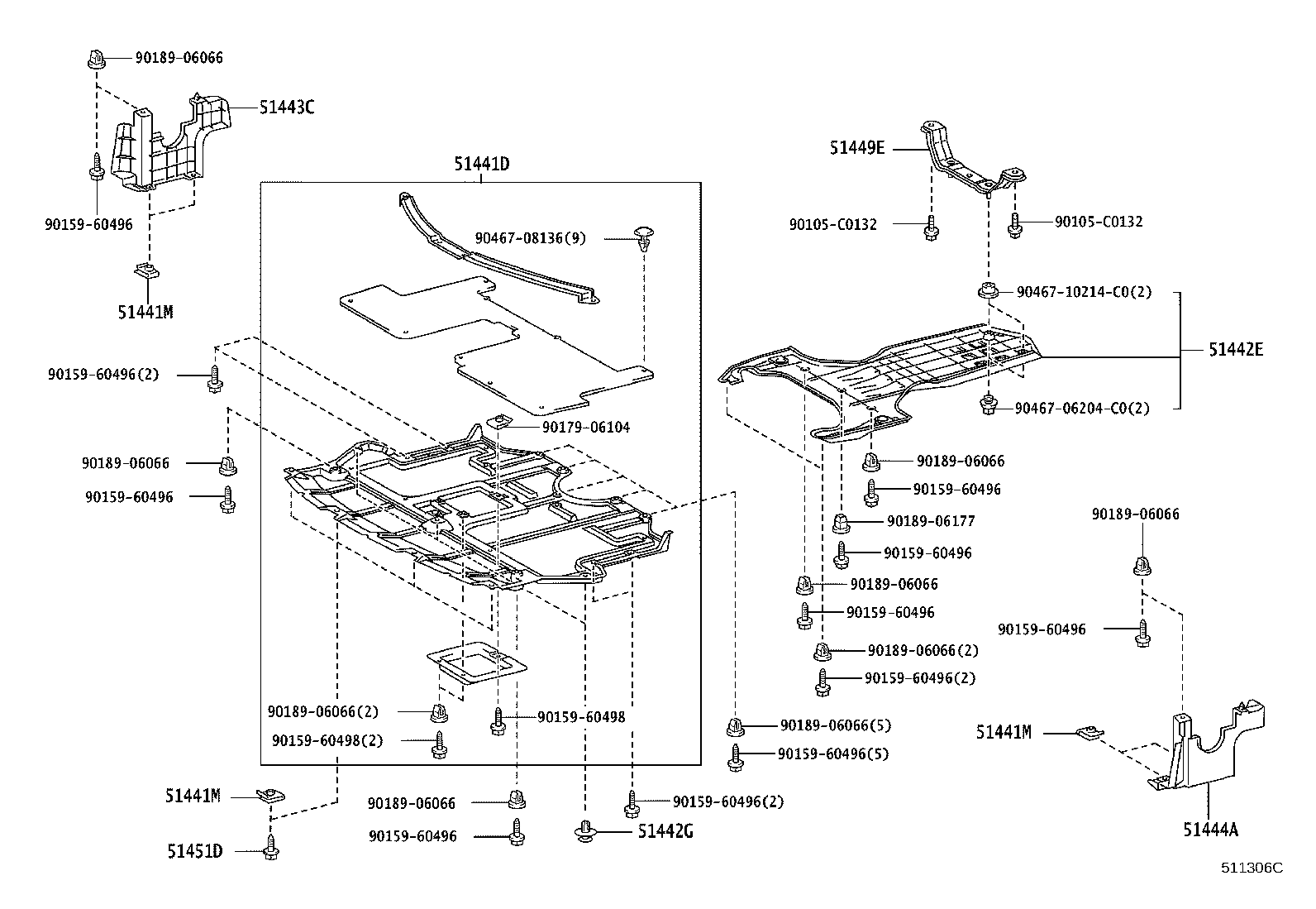 51967-0N011 HOOK, TRANSPORT, REAR RH product image