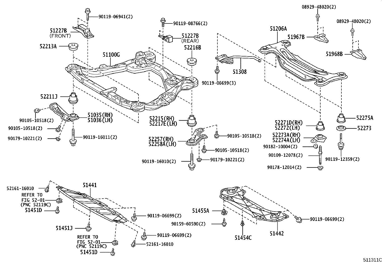 Toyota 51440-48050 COVER, ENGINE UNDER, NO.1