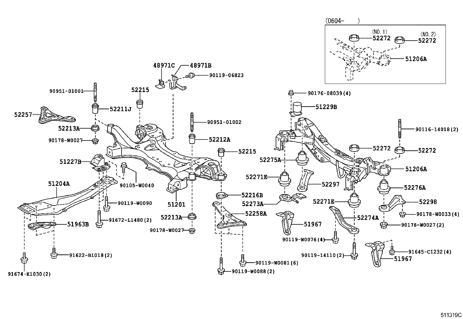 51227-05021 DAMPER, FRONT SUSPENSION MEMBER DYNAMIC product image