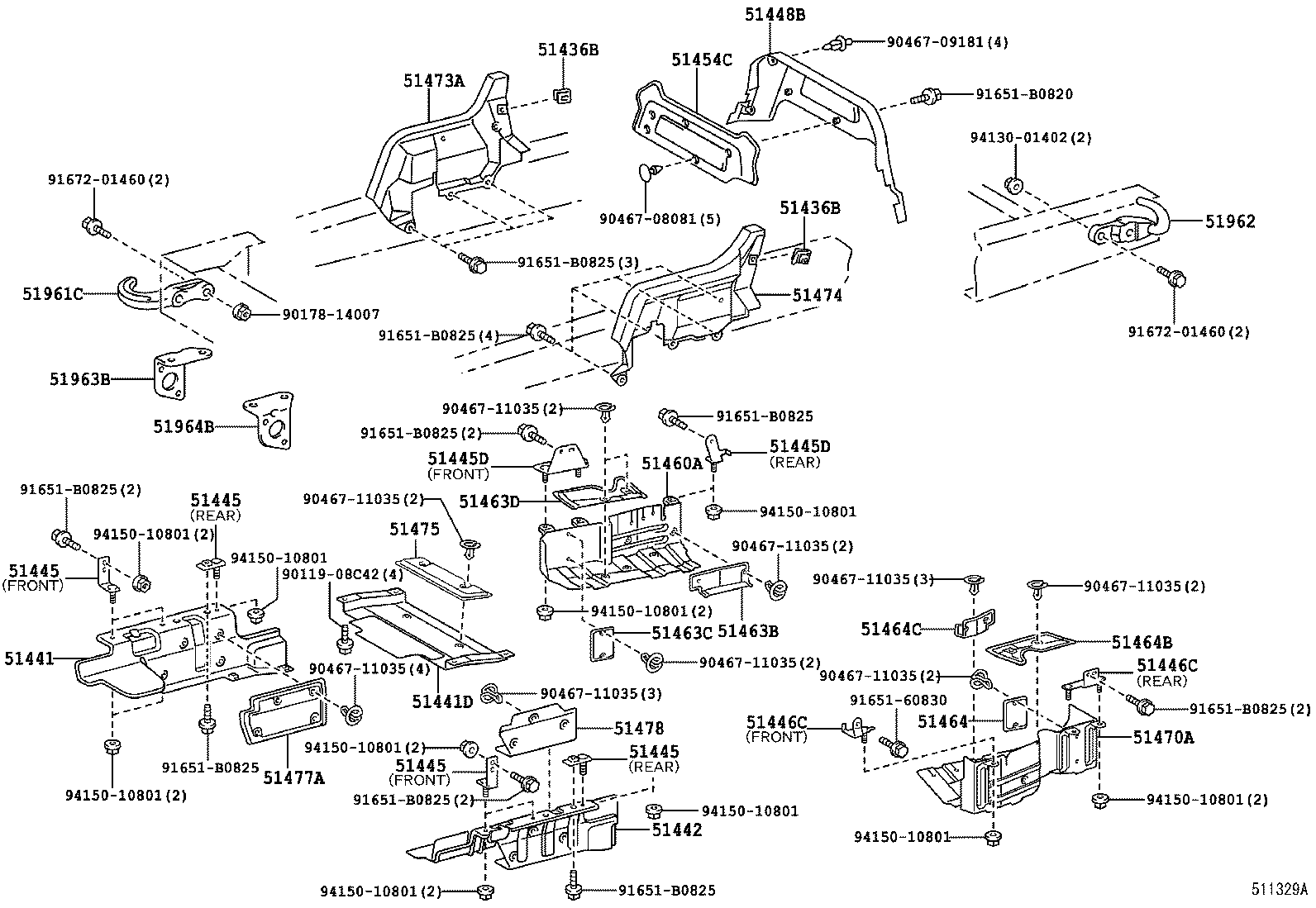 51440-37061 COVER, ENGINE UNDER, NO.1 product image