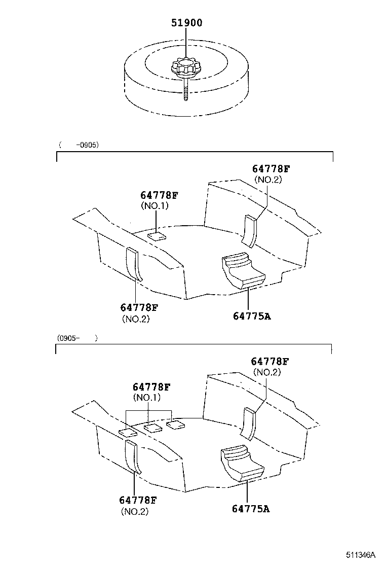 Toyota 51900-53020 CARRIER ASSY, SPARE WHEEL